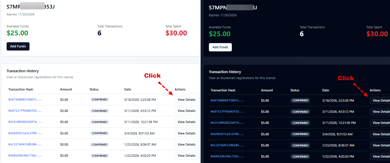Identify the Transaction