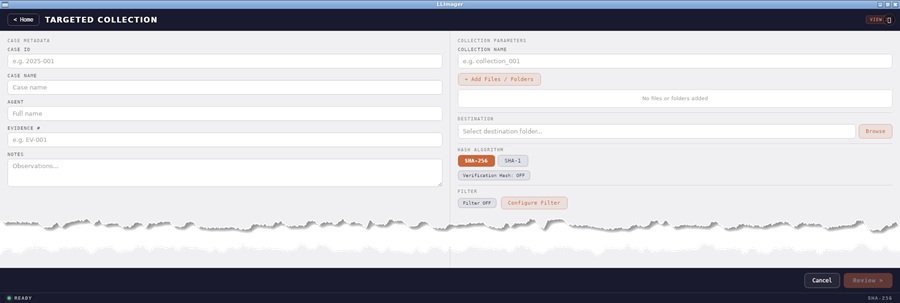 LLIMAGER Linux Targeted Collection — source browser