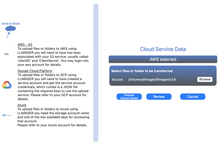 LLIMAGER 6.0 Send To Cloud