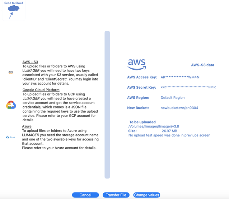 LLIMAGER 6.0 Send To Cloud