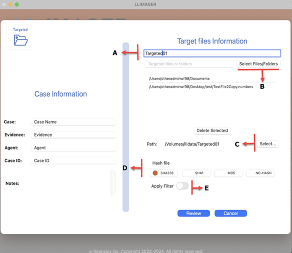 LLIMAGER 6.0 Acquire FFS