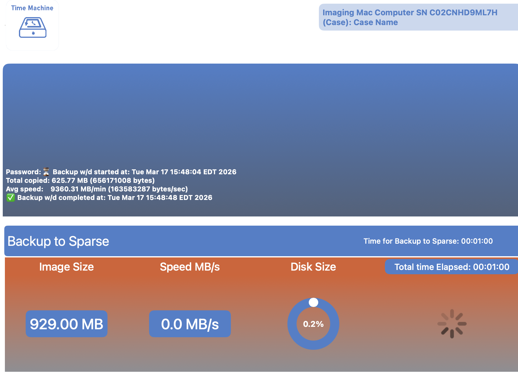 LLIMAGER 6.0 Acquire Time Machine