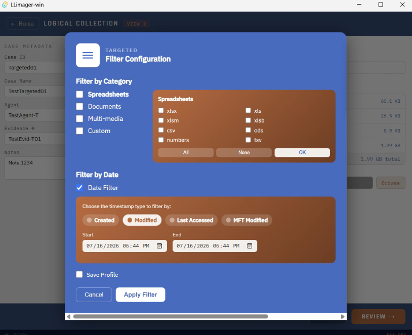 LLIMAGER-win  Targeted Initial View