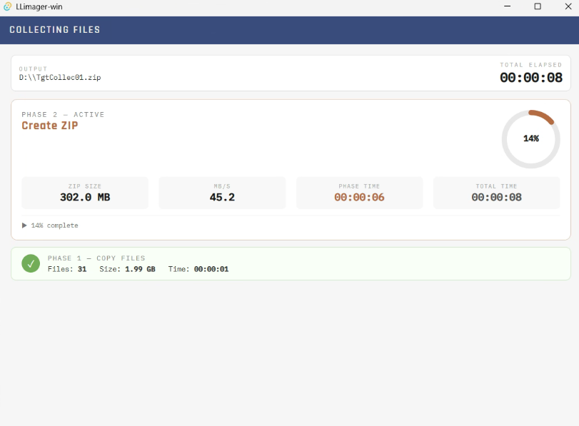 LLIMAGER-win  Targeted Processing files View (1)